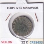 CRE8653 MONEDA ESPAÑA FELIPE IV 16 MARAVEDIS VELLON