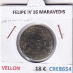 CRE8654 MONEDA ESPAÑA FELIPE IV 16 MARAVEDIS VELLON