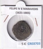 CRE8703 MONEDA ESPAÑA FELIPE IV 8 MARAVEDIS (1621-1665)
