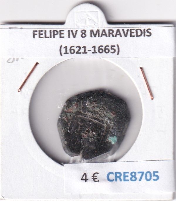 CRE8705 CRE8705 MONEDA ESPAÑA FELIPE IV 8 MARAVEDIS (1621-1665) - Imagen 1