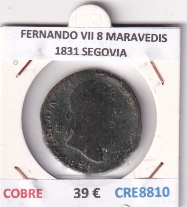 CRE8810 CRE8810 MONEDA ESPAÑA FERNANDO VII 8 MARAVEDIS 1831 SEGOVIA COBRE - Imagen 1