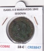 CRE8847 MONEDA ESPAÑA ISABEL II 8 MARAVEDIS 1842 SEGOVIA COBRE