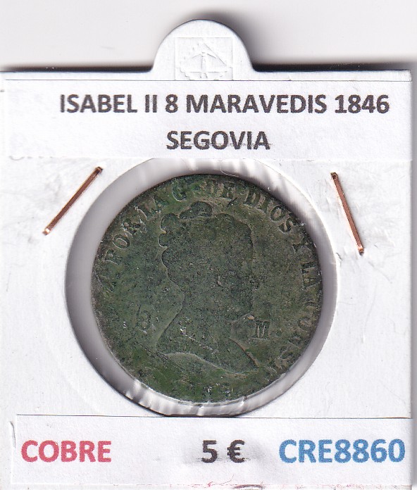 CRE8860 CRE8860 MONEDA ESPAÑA ISABEL II 8 MARAVEDIS 1846 SEGOVIA COBRE - Imagen 1