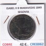 CRE8862 MONEDA ESPAÑA ISABEL II 8 MARAVEDIS 1849 SEGOVIA COBRE