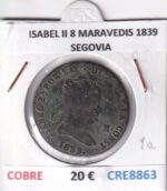 CRE8863 MONEDA ESPAÑA ISABEL II 8 MARAVEDIS 1839 SEGOVIA COBRE