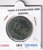 CRE8866 MONEDA ESPAÑA ISABEL II 8 MARAVEDIS 1848 SEGOVIA COBRE