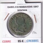 CRE8881 MONEDA ESPAÑA ISABEL II 8 MARAVEDIS 1847 SEGOVIA COBRE