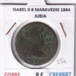 CRE8887 MONEDA ESPAÑA ISABEL II 8 MARAVEDIS 1844 JUBIA COBRE