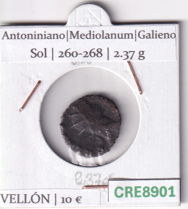 CRE8901 CRE8901 MONEDA ROMANA ANTONINIANO MEDIOLANUM GALIENO SOL 260-268 - Imagen 1