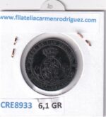 CRE8933 MONEDA ESPAÑA ISABEL II 2 1/2 CENTIMOS DE ESCUDO 1867 OM JUBIA COBRE - Imagen 2