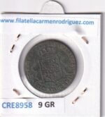 CRE8958 MONEDA ESPAÑA ISABEL II 25 CENTIMOS DE REAL 1855 SEGOVIA COBRE - Imagen 2