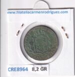 CRE8964 MONEDA ESPAÑA ISABEL II 25 CENTIMOS DE REAL 1859 SEGOVIA COBRE - Imagen 2