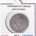 CRE8968 MONEDA ESPAÑA FERNANDO VII 2 REALES 1810 CI CADIZ PLATA