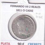 CRE8972 MONEDA ESPAÑA FERNANDO VII 2 REALES 1811 CI CADIZ PLATA