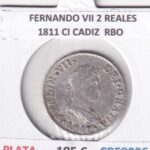 CRE8996 MONEDA ESPAÑA FERNANDO VII 2 REALES 1811 CI CADIZ PLATA RBO
