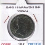CRE9150 MONEDA ESPAÑA ISABEL II 8 MARAVEDIS 1844 SEGOVIA COBRE