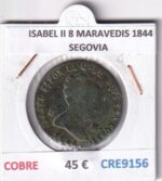 CRE9156 MONEDA ESPAÑA ISABEL II 8 MARAVEDIS 1844 SEGOVIA COBRE