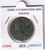 CRE9157 MONEDA ESPAÑA ISABEL II 8 MARAVEDIS 1844 SEGOVIA COBRE