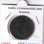 CRE9161 MONEDA ESPAÑA ISABEL II 8 MARAVEDIS 1848 SEGOVIA COBRE