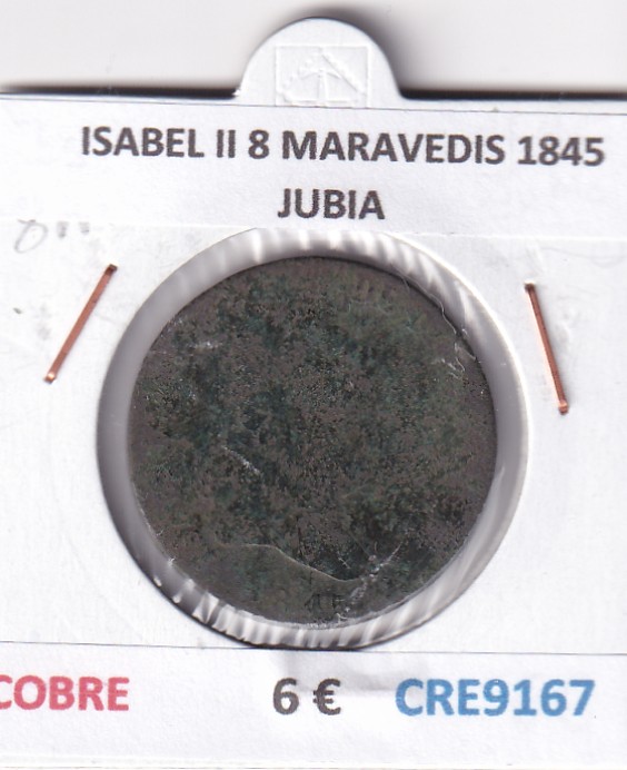 CRE9167 CRE9167 MONEDA ESPAÑA ISABEL II 8 MARAVEDIS 1845 JUBIA COBRE - Imagen 1