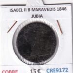 CRE9172 MONEDA ESPAÑA ISABEL II 8 MARAVEDIS 1846 JUBIA COBRE