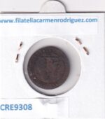 CRE9308 MONEDA ESPAÑA GOB. PROVISIONAL 2 CENTIMOS 1870 BARCELONA OM COBRE - Imagen 2