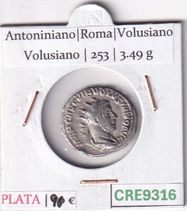 CRE9316 CRE9316 MONEDA ROMANA ANTONINIANO ROMA VOLUSIANO VOLUSIANO 243 - Imagen 1