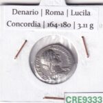 CRE9333 MONEDA ROMANA DENARIO ROMA LUCILA CONCORDIA 164-180