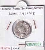 CRE9337 MONEDA ROMANA DENARIO ROMA SEPTIMIO SEVERO ROMA 205