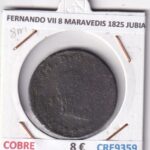 CRE9359 MONEDA ESPAÑA FERNANDO VII 8 MARAVEDIS 1825 JUBIA COBRE
