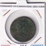 CRE9363 MONEDA ESPAÑA FERNANDO VII 8 MARAVEDIS 1826 JUBIA COBRE