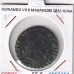 CRE9364 MONEDA ESPAÑA FERNANDO VII 8 MARAVEDIS 1826 JUBIA COBRE
