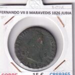 CRE9365 MONEDA ESPAÑA FERNANDO VII 8 MARAVEDIS 1826 JUBIA COBRE
