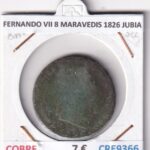 CRE9366 MONEDA ESPAÑA FERNANDO VII 8 MARAVEDIS 1826 JUBIA COBRE