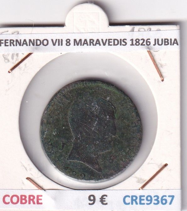 CRE9367 CRE9367 MONEDA ESPAÑA FERNANDO VII 8 MARAVEDIS 1826 JUBIA COBRE - Imagen 1