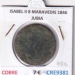 CRE9381 MONEDA ESPAÑA ISABEL II 8 MARAVEDIS 1846 JUBIA COBRE