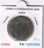 CRE9381 MONEDA ESPAÑA ISABEL II 8 MARAVEDIS 1846 JUBIA COBRE