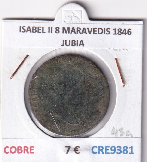 CRE9381 CRE9381 MONEDA ESPAÑA ISABEL II 8 MARAVEDIS 1846 JUBIA COBRE - Imagen 1