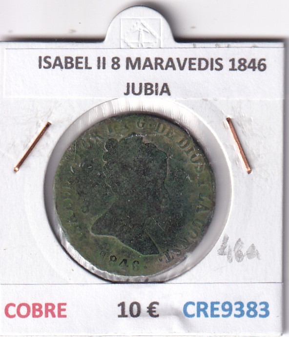 CRE9383 CRE9383 MONEDA ESPAÑA ISABEL II 8 MARAVEDIS 1846 JUBIA COBRE - Imagen 1