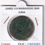 CRE9387 MONEDA ESPAÑA ISABEL II 8 MARAVEDIS 1849 JUBIA COBRE