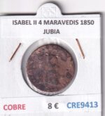 CRE9413 MONEDA ESPAÑA ISABEL II 4 MARAVEDIS 1850 JUBIA COBRE