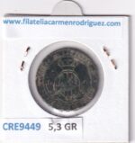 CRE9449 MONEDA ESPAÑA ISABEL II 2 1/2 CENTIMOS DE ESCUDO 1868 OM BARCELONA - Imagen 2
