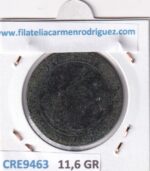 CRE9463 MONEDA ESPAÑA ISABEL II 5 CENTIMOS DE ESCUDO 1868 OM BARCELONA - Imagen 2
