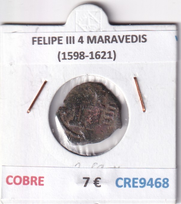CRE9468 CRE9468 MONEDA ESPAÑA FELIPE III 4 MARAVEDIS (1598-1621) COBRE - Imagen 1