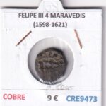 CRE9473 MONEDA ESPAÑA FELIPE III 4 MARAVEDIS (1598-1621) COBRE