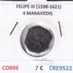 CRE9522 MONEDA ESPAÑA FELIPE III (1598-1621) 4 MARAVEDIS COBRE