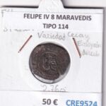 CRE9524 MONEDA ESPAÑA FELIPE IV 8 MARAVEDIS TIPO 114