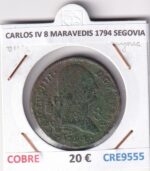 CRE9555 MONEDA ESPAÑA CARLOS IV 8 MARAVEDIS 1794 SEGOVIA COBRE