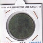 CRE9586 MONEDA ESPAÑA FERNANDO VII 8 MARAVEDIS 1820 JUBIA TIPO 63 COBRE
