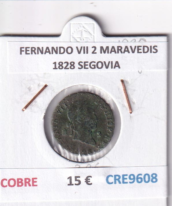 CRE9608 CRE9608 MONEDA ESPAÑA FERNANDO VII 2 MARAVEDIS 1828 SEGOVIA COBRE - Imagen 1